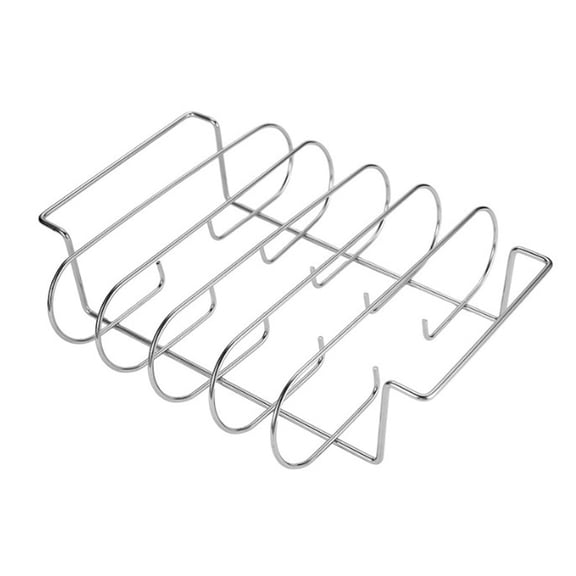 Wofarmy Non-Stick BBQ Grill Rack for Perfectly Cooked Steaks & Lamb Chops - Black/Silver Silver