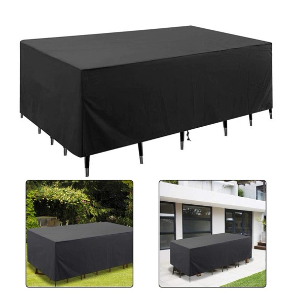 Wofarmy Outdoor Dining Table Cover Outside Table Cover Weather Proof Table Cover 5 Sizes 420D Silver Coated Cloth 230*165*80cm