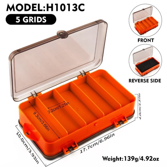 Wofarmy Plastic ABS Fishing Tackle Box with Multiple Compartments for Small Gear Items H1013C