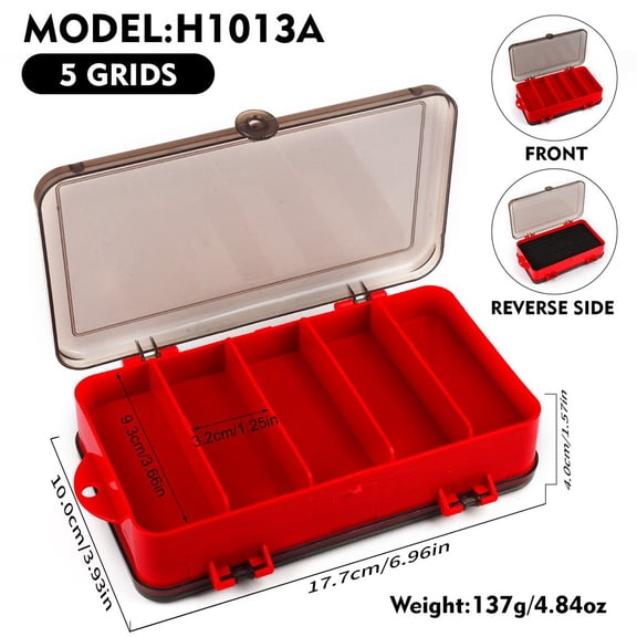 Wofarmy Plastic Abs Fishing Tackle Box with Multiple Compartments for Small Gear Items H1013A