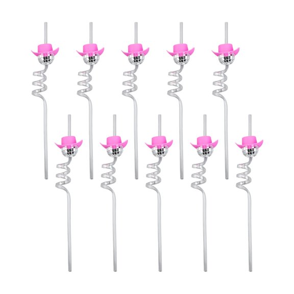 Wofarmy Plastic Disco Ball Straws 10Pcs for Wedding And Retro Party Decorations