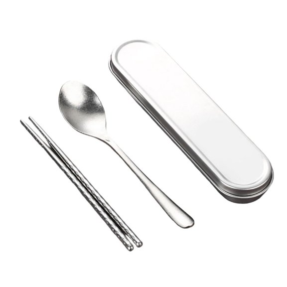 Wofarmy Pure Titanium Dining Set Spoon Fork Chopsticks for Backpacking Camping Use A F