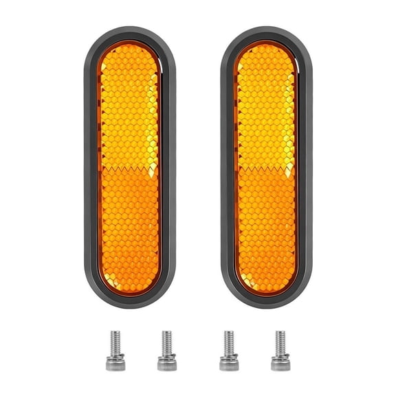 Wofarmy Reflective Electric Scooter Rear Wheel Hub Cover Pair for Side Guard Protection Orange