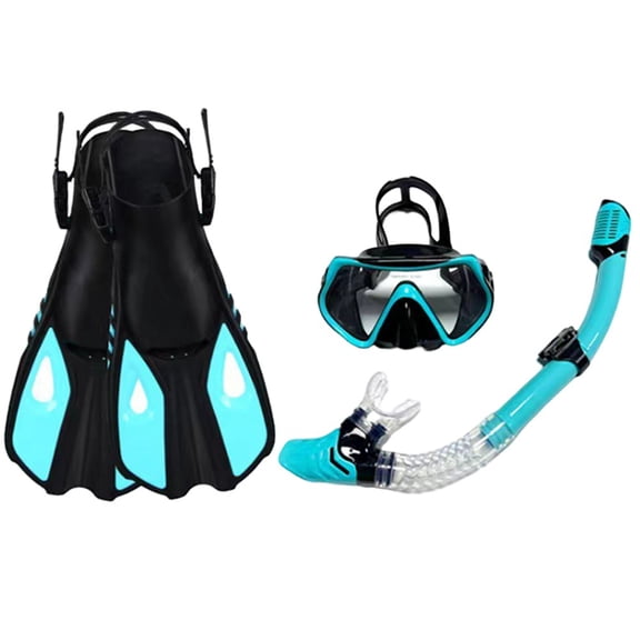 Wofarmy Scuba Diving Mask Snorkel Set for Adults Tempered Glass Professional Panoramic Snorkeling Gear Swimming Training Snorkel Kit Green S/M