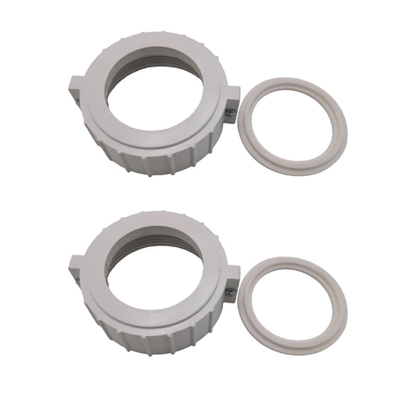 Wofarmy Set of 2 Split Nuts & O-Rings for Spa Heaters - Fits for Balboa & for HydroQuip! 2Pcs White