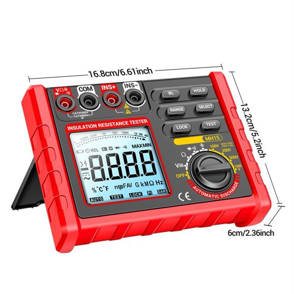 Wofarmy Smart Digital Megohmmeter Ohm Resistance Meter Insulation Meter Lcd Tester Mh15