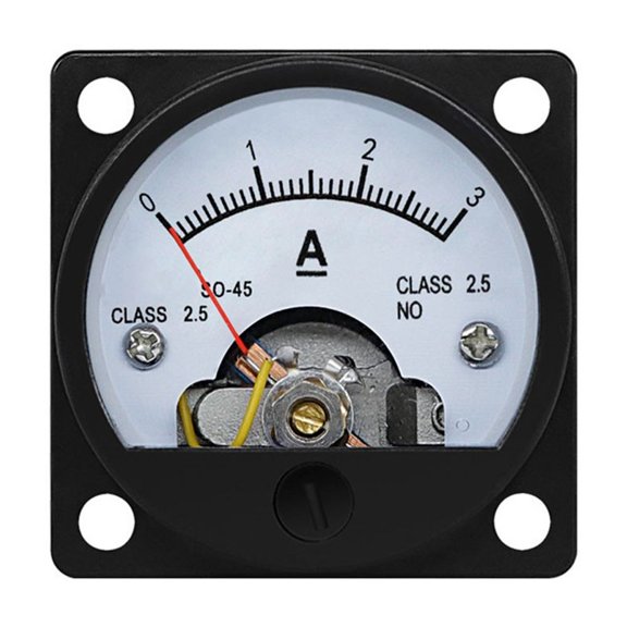 Wofarmy So-45 Pointer Type Dc Ammeter 3A Analog Ammeter Pointer Panel Meter Currentmeter with Screw-Type Wiring and Vertical Fixed Mount