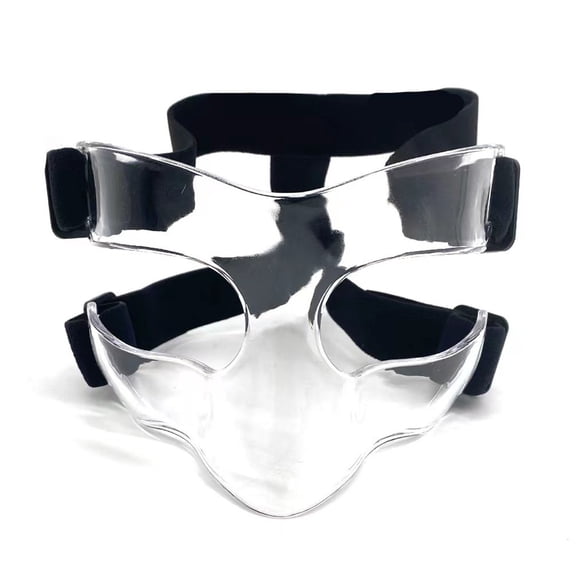 Wofarmy Sports Nasal Adjustable Face Guard Impact Shield Protector Gear Basketball Football Sports Supplies Black Mask Half Face