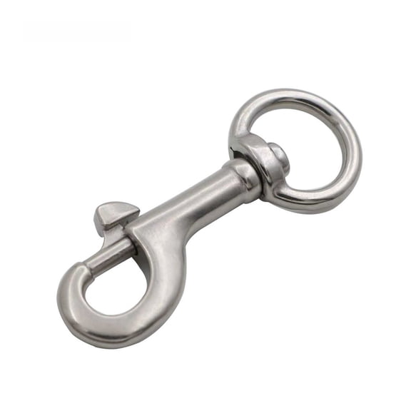 Wofarmy Spring Snap Hook Swivel Eye Snap 304 Stainless Steel Rotating Mechanism 2#