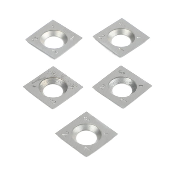 Wofarmy Standard 10Pcs 14mm Square Carbide Replacement Cutter Inserts Straight Edge for Particle Board Mdf Plywood Wood