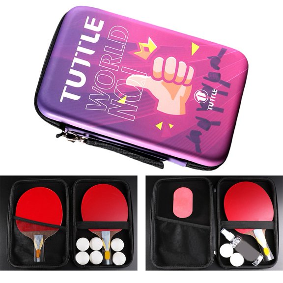 Wofarmy Table Tennis Racket Storage Bag Eva Hard Shell Case with Easy Carry Handle