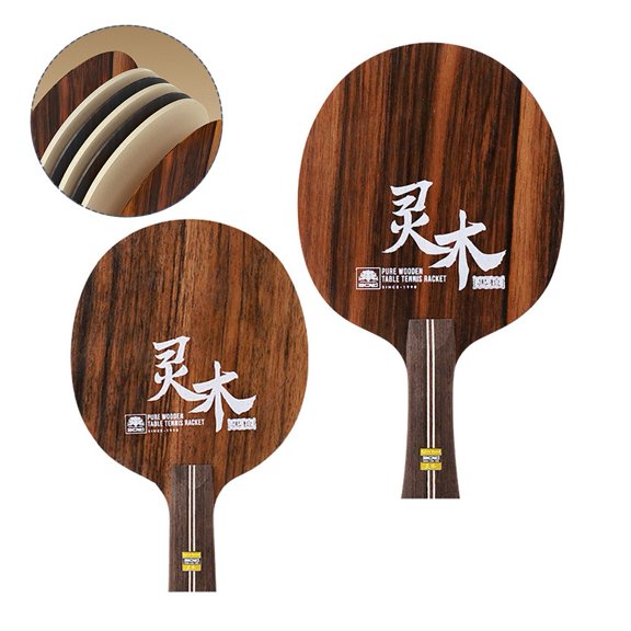 Wofarmy Table Tennis Table Tennis Racket Paddle Bottom Plate Seven-Layer Base Long Handle