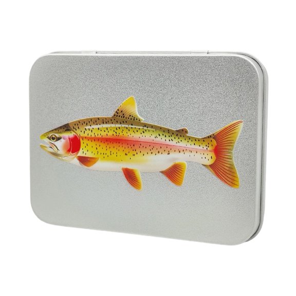Wofarmy Tinplate Fly Fishing Flies Box with Slit Foam Metal Tackle Box Wet Dry Flies Storage Box Outdoor Fishing Lure Tools Accessories C