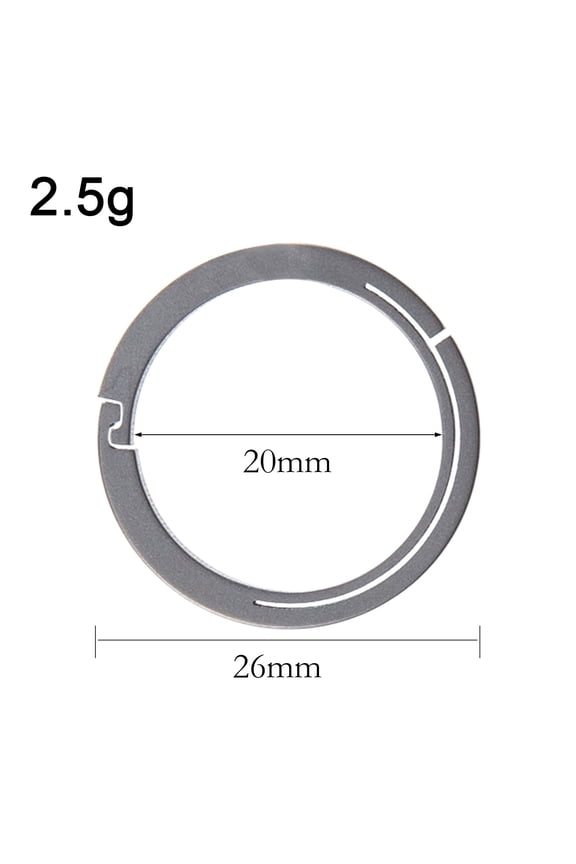 Titanium-Alloy Key Rings Pendant Super Lightweight Keyfob for Keychains Quick Release Side Pushing Key Organizer 26mm