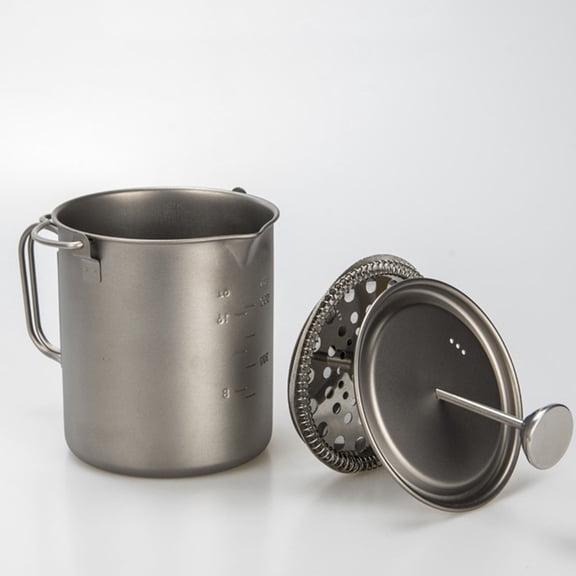 Wofarmy Titanium French Press Pot for Hand Brewed Coffee with Solid Liquid Separation