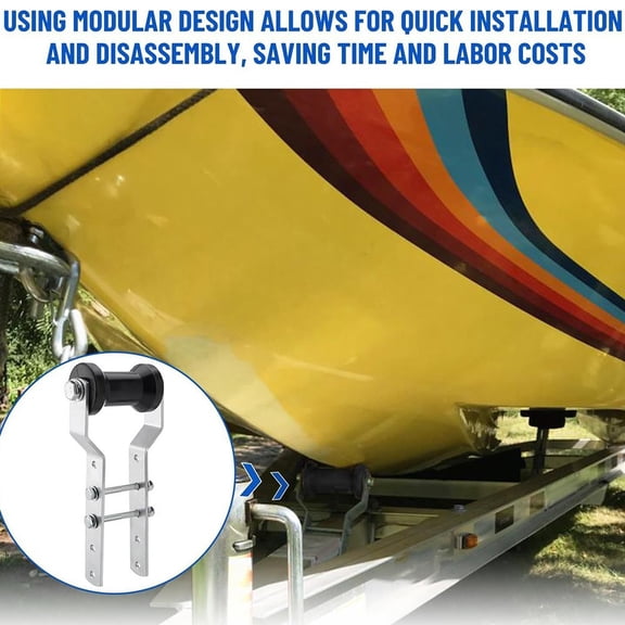 Wofarmy Trailer Maintenance Boat Trailer Boat Trailer Accessory Outdoor Tool Keel Protection Multi-Hole Bracket Smooth Loading