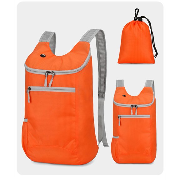 Wofarmy Travel Friendly Foldable Waterproof Backpack Lightweight and Easy to Carry Orange