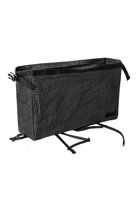 Ultralight Backpack Top Lid Waterproof Expansion Pouch Storage Bag for Hiking Black
