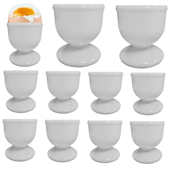 Wofarmy Versatile Plastic Eggshell Cups: Stylish, Portable Drinkware for Any Occasion! White
