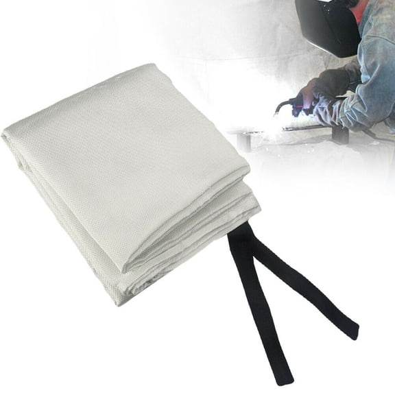 Wofarmy Welding Blanket Fire Flame Retardent Fireproof Blanket Fiberglass Slag Shield 1.2X1.8M Heat Insulation Cloth Welding Equipment 3/4"
