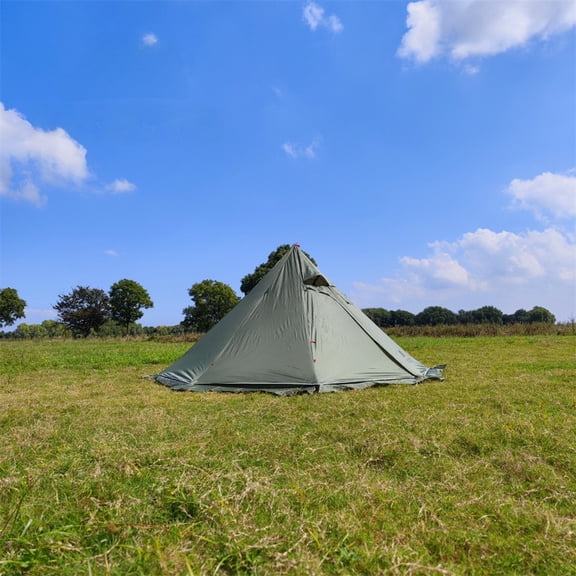 Wofarmy Yurt Tent Teepee Tent for Adults Luxury Tents for Camping Great Pyramid Tent Grayish White