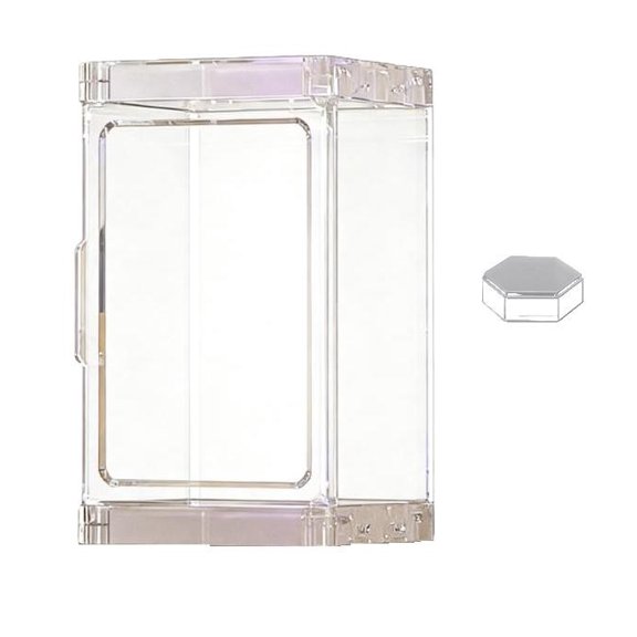 Wofarmy for Acrylic Display Case Magnetic Lid Stackable Clear Protector for Figures Transparent 9*9cm