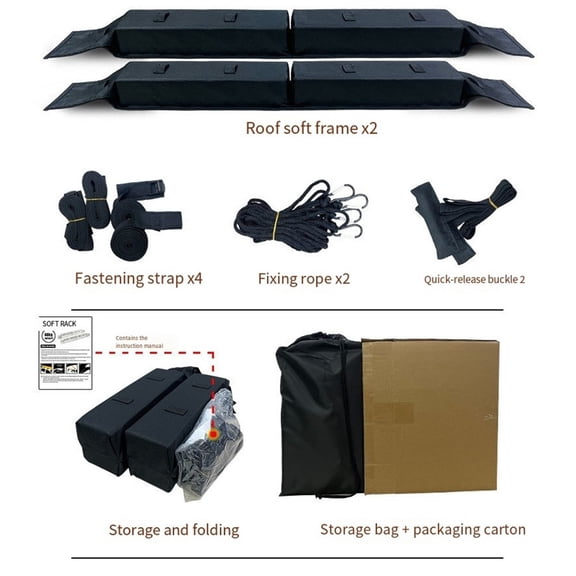 Wofarmy for Kayak Rack Roof Rack Pads Soft Roof Rack Roof Rack Roof Rack for Car Normal Size Roof Rack