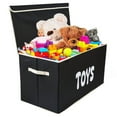 thumbnail image 1 of Woffit Toy Storage Organizer Chest for Kids Living Room Nursery Playroom Closet etc Extra Large Collapsible Toys Bin with Flip top lid for Children Dog Toys Great Box for Boys and Girls, 1 of 7
