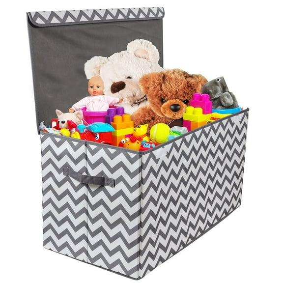 Woffit Toy Storage Organizer Chest for Infants use at Home Polyester, Chevron