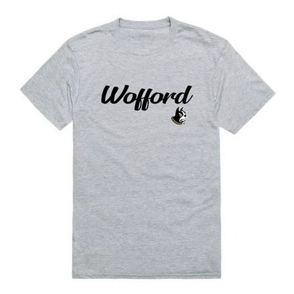 Wofford College Script T-Shirt, Heather Grey - Medium