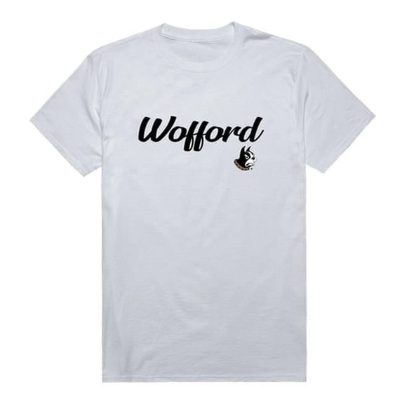 Wofford College Script T-Shirt, White - Small