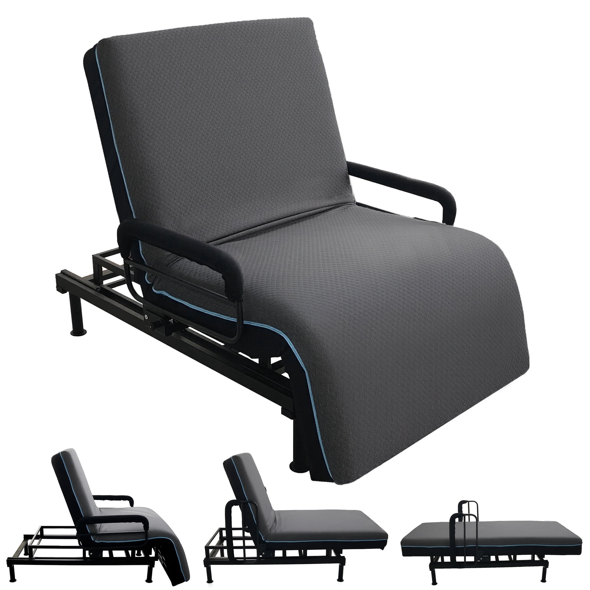 Detachable Fall Protection Railing Wohh Electric Adjustable Lift Bed for Elderly & Limited Mobility ...