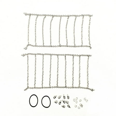 Wojeull Metal Snow & Ice Tire Chains - Wheel Chain For Tyres 1/10 -4