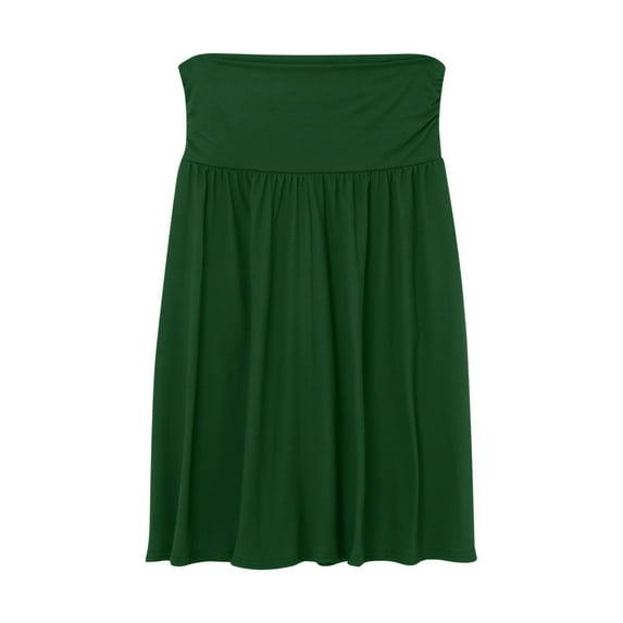 Wojeull Simlu Skirts For Women Regular And Plus Size Skirt With Pockets Below The Knee Length Ruched Flowy Midi Skirt