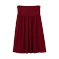 thumbnail image 1 of Wojeull Simlu Skirts For Women Regular And Plus Size Skirt With Pockets Below The Knee Length Ruched Flowy Midi Skirt, 1 of 6