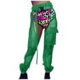 thumbnail image 1 of Wojeull Women Pants High Elastic Buckles Jogger Crotch Long Wasit Transparent Mesh Pants, 1 of 8