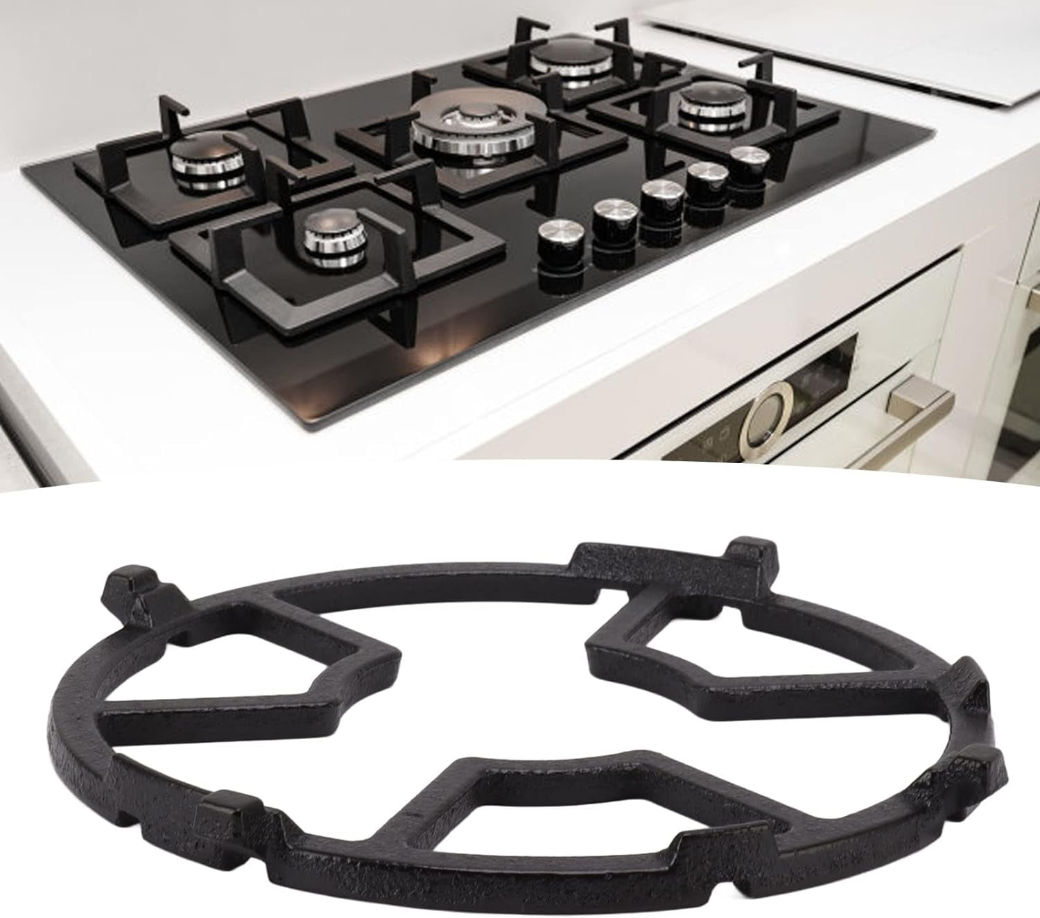 Wok Ring, Gas Stove Wok Ring Slip Resistant Cast Iron Wok Rack for Controlled Heating Range