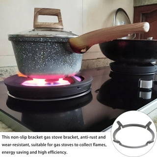 Wok Ring, 9 Inch Wok Support Ring for Gas Stove Cast Iron Non Slip Stove  Top Gas Stove Burner Rings Wok Pan Stand Holder Gas Range Parts for GE