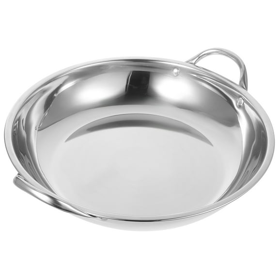 ifundom Large Capacity Stainless Steel Hot Pot Pan for Home Cooking 1Pcs