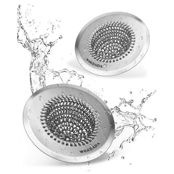 Sink Drain Strainer, Reversible Easy Clean Mesh Sink Strainer with 304 Stainless Steel, Wokdada Revolutionary Anti-Rust Large Kitchen Sink Strainer Food Catcher for Garbage Disposal Without Clogging