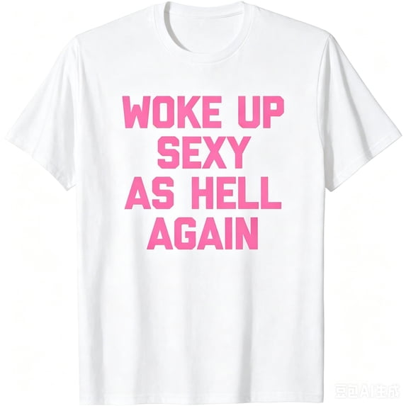 Woke Up Sexy As Hell Again T-Shirt Funny Saying Sarcastic T-Shirt