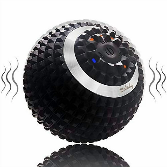 Vibrating Massage Ball Wolady 4-Speed High-Intensity Fitness Yoga Massage Roller, Relieving Muscle Tension Pain & Pressure Massaging Balls, Electric Rechargeable Washable Vibrating Massage B