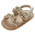 thumbnail image 1 of Wolcakyue Baby Girls Sandals Summer Shoes Outdoor First Walker Toddler Girls Shoes for Summer,Gold 6, 1 of 6
