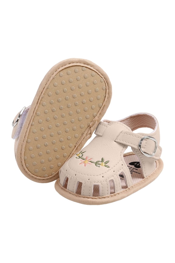 Baby Boys Girls Sandals Summer Baby Flat Shoes Shoes First Walkers Prewalkers Shoes,Beige 5