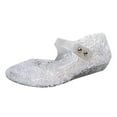 thumbnail image 1 of Wolcakyue Toddler Sandles Girls Jelly Sandals Rubber Sole Closed Toe Princess Flat Flower Summer Shoes,White 1, 1 of 6