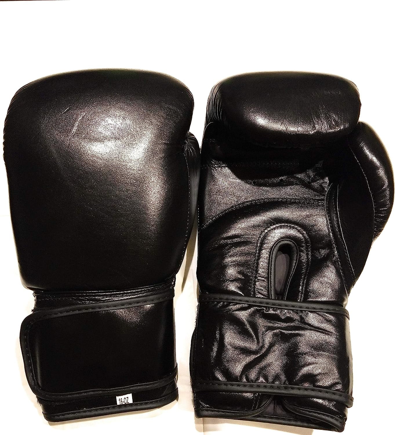 Woldorf Boxing Gloves in Top Grade Leather Black 12oz Sparring, Grappling, Kickboxing, Fighting Gloves, Muay Thai Training Gloves, Heavy Bag Punching Gloves
