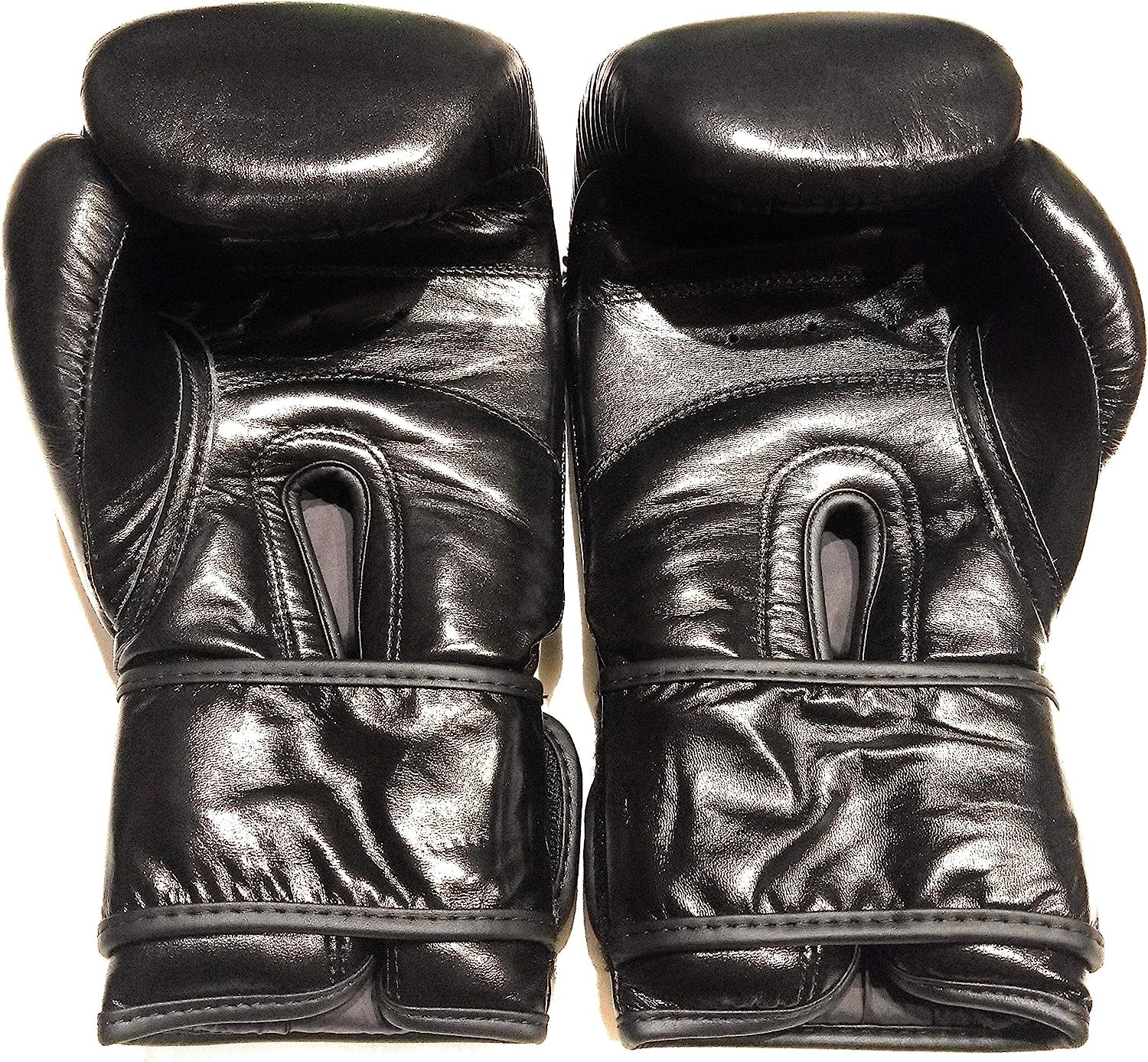 Woldorf Boxing Gloves in Top Grade Leather Black 14oz Sparring, Grappling, Kickboxing, Fighting Gloves, Muay Thai Training Gloves, Heavy Bag Gloves for Speed Punching