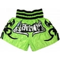thumbnail image 1 of Woldorf Boxing Muay Thai Shorts in Satin Embroidery Green Martial Arts, Sparring Fitness Gym Equipment Grappling Shorts, Kickboxing Shorts, Fighting Shorts, Muay Thai Training Shorts, 1 of 1