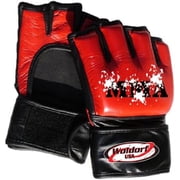 Woldorf Mixed Martial Arts Gloves Open Palm Red Size S Grappling, Kickboxing, Fighting Gloves, Muay Thai Training Gloves, Heavy Bag Gloves for Speed Punching