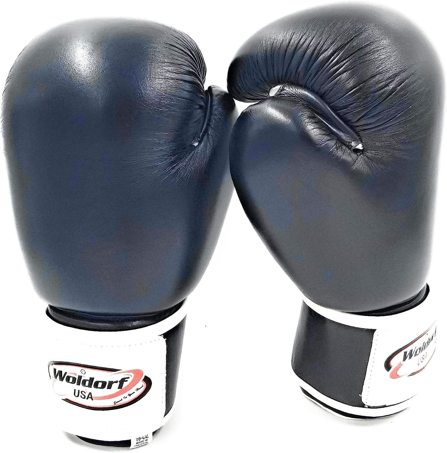 Woldorf Pro Aerobic Style Boxing Gloves in Black 14oz Sparring, Grappling, Kickboxing, Fighting Gloves, Muay Thai Training Gloves, Heavy Bag Speed Punching Gloves.